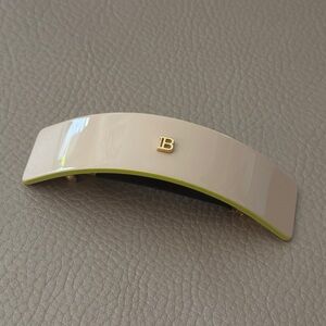 Balmain Paris Hair Couture Barrette with 18k Gold Plated Logo (limited edition)
